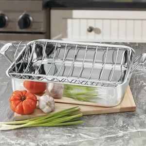 Cuisinart Chef’s Classic Stainless Steel 16-in. Roasting Pan with Rack NWT